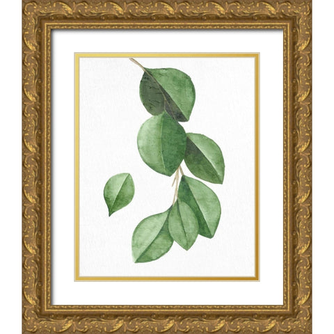 Greens 3 Gold Ornate Wood Framed Art Print with Double Matting by Allen, Kimberly