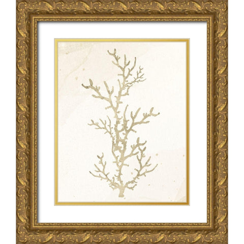 Coral Hue 1 Gold Ornate Wood Framed Art Print with Double Matting by Allen, Kimberly