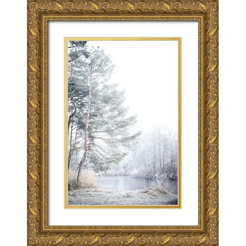 Silence Gold Ornate Wood Framed Art Print with Double Matting by Allen, Kimberly