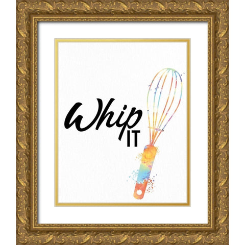 Whip It Gold Ornate Wood Framed Art Print with Double Matting by Allen, Kimberly