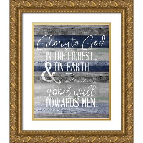 Glory to God in the Highest Gold Ornate Wood Framed Art Print with Double Matting by Allen, Kimberly