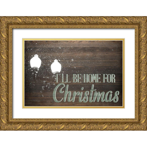 Ill Be Home Gold Ornate Wood Framed Art Print with Double Matting by Allen, Kimberly