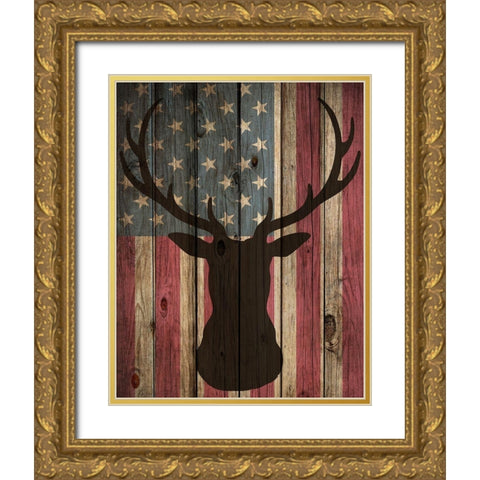 American Hunt Gold Ornate Wood Framed Art Print with Double Matting by Allen, Kimberly
