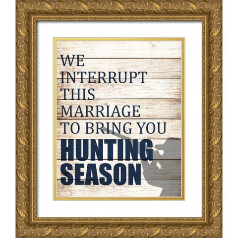 We Interrupt Gold Ornate Wood Framed Art Print with Double Matting by Allen, Kimberly