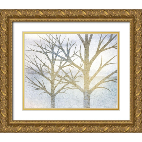 Blue Days 1 Gold Ornate Wood Framed Art Print with Double Matting by Allen, Kimberly