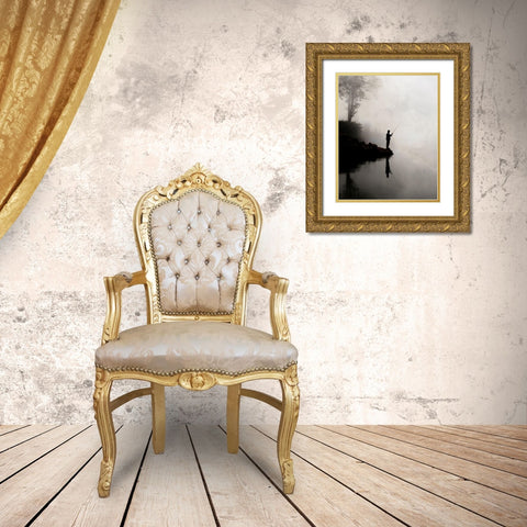 Dusk Gold Ornate Wood Framed Art Print with Double Matting by Allen, Kimberly
