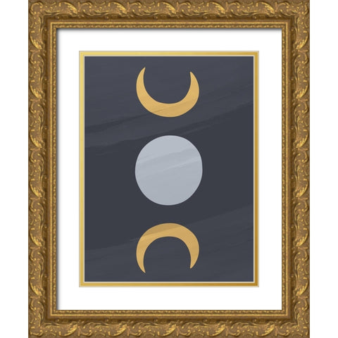 Moon Line Gold Ornate Wood Framed Art Print with Double Matting by Allen, Kimberly