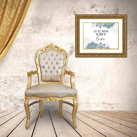 All You Do Gold Ornate Wood Framed Art Print with Double Matting by Allen, Kimberly