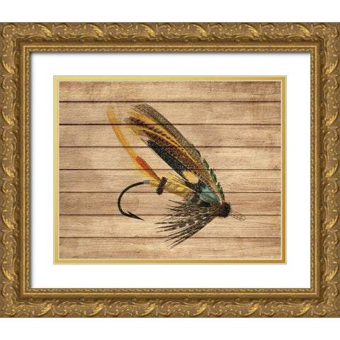 Fly Fishing 1 Gold Ornate Wood Framed Art Print with Double Matting by Allen, Kimberly