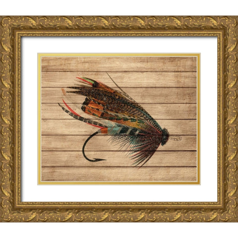 Fly Fishing 2 Gold Ornate Wood Framed Art Print with Double Matting by Allen, Kimberly