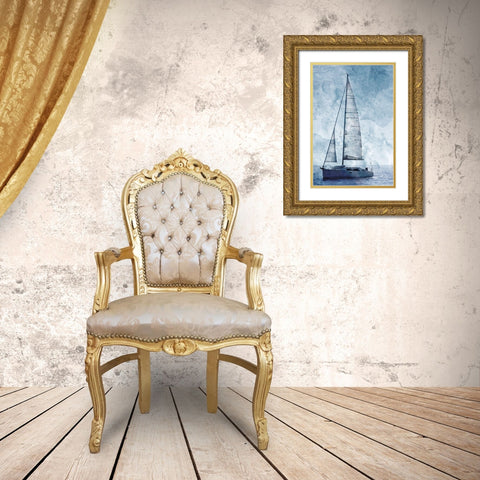 Sailing Gold Ornate Wood Framed Art Print with Double Matting by Allen, Kimberly