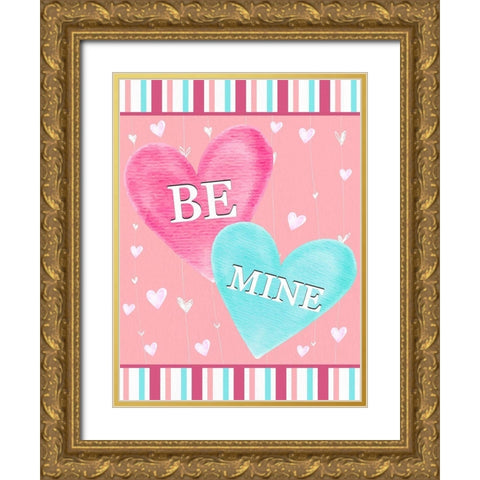 Be Mine Gold Ornate Wood Framed Art Print with Double Matting by Allen, Kimberly