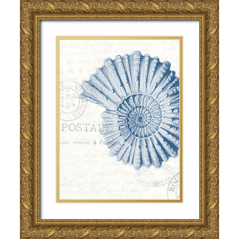 Seaside Card 2 Gold Ornate Wood Framed Art Print with Double Matting by Allen, Kimberly