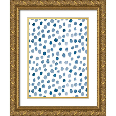 Dots 1 Gold Ornate Wood Framed Art Print with Double Matting by Allen, Kimberly