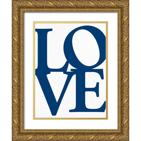 LOVE Gold Ornate Wood Framed Art Print with Double Matting by Allen, Kimberly