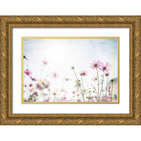 Wildflower Spring Gold Ornate Wood Framed Art Print with Double Matting by Allen, Kimberly