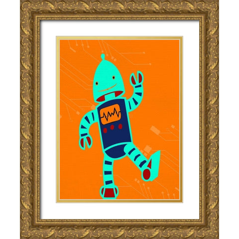 I Robot 1 Gold Ornate Wood Framed Art Print with Double Matting by Allen, Kimberly