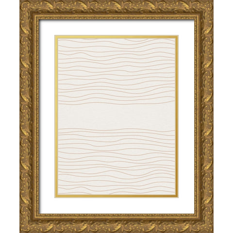 In Line 2 Gold Ornate Wood Framed Art Print with Double Matting by Allen, Kimberly