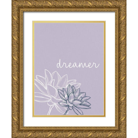 Dreamer Gold Ornate Wood Framed Art Print with Double Matting by Allen, Kimberly