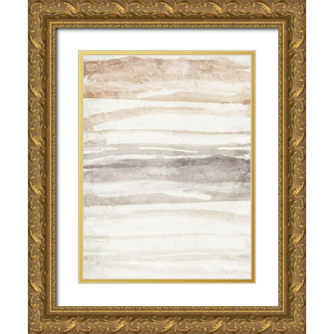 Layers of Earth Gold Ornate Wood Framed Art Print with Double Matting by Allen, Kimberly