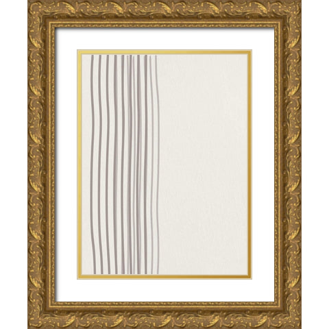 Lined 1 Gold Ornate Wood Framed Art Print with Double Matting by Allen, Kimberly