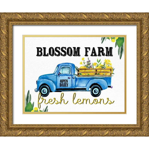 Lemon Tile 11 Gold Ornate Wood Framed Art Print with Double Matting by Allen, Kimberly