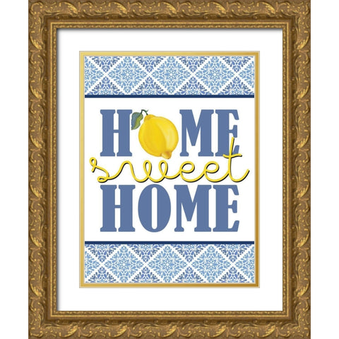 Lemon Tile 14 Gold Ornate Wood Framed Art Print with Double Matting by Allen, Kimberly