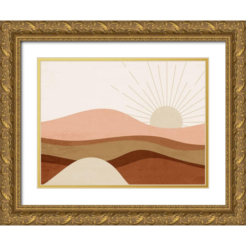 Sunrise Gold Ornate Wood Framed Art Print with Double Matting by Allen, Kimberly