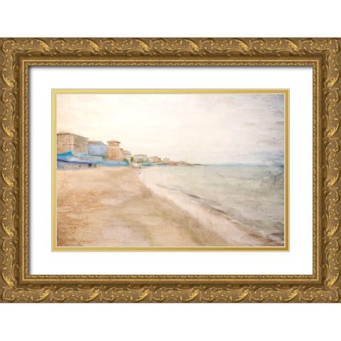 Sea Village Gold Ornate Wood Framed Art Print with Double Matting by Allen, Kimberly
