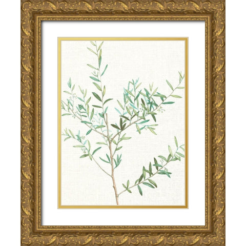 Branch 2 Gold Ornate Wood Framed Art Print with Double Matting by Allen, Kimberly