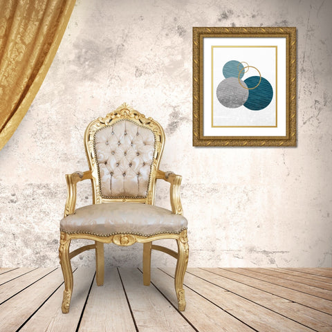 Circle Time 1 Gold Ornate Wood Framed Art Print with Double Matting by Allen, Kimberly