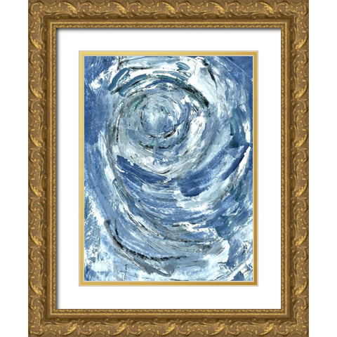 Circled Gold Ornate Wood Framed Art Print with Double Matting by Allen, Kimberly