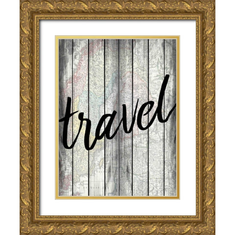 Travel Wood Gold Ornate Wood Framed Art Print with Double Matting by Allen, Kimberly