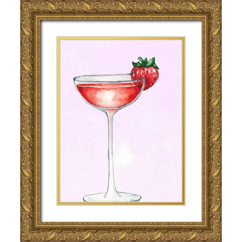 Cocktails 3 Gold Ornate Wood Framed Art Print with Double Matting by Allen, Kimberly