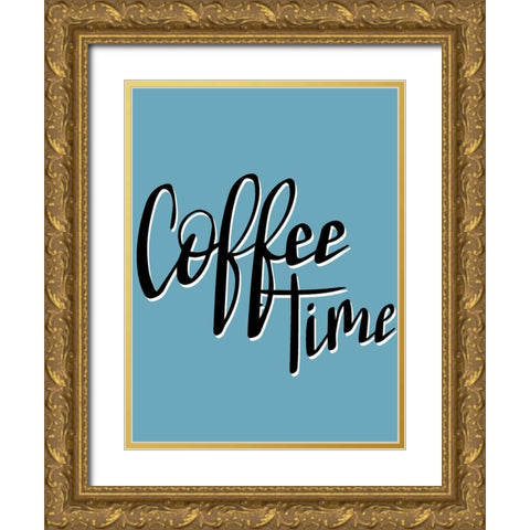 Time for Coffee 1 Gold Ornate Wood Framed Art Print with Double Matting by Allen, Kimberly