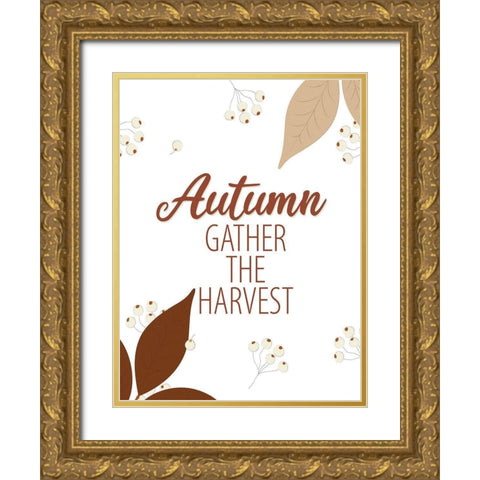 Autumn Harvest 1 Gold Ornate Wood Framed Art Print with Double Matting by Allen, Kimberly