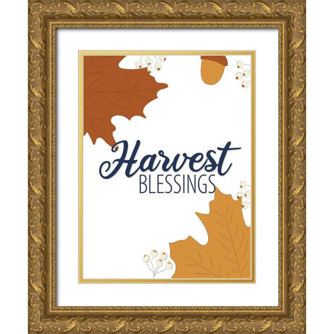 Autumn Harvest 3 Gold Ornate Wood Framed Art Print with Double Matting by Allen, Kimberly