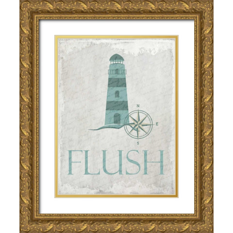 Coastal Flush Gold Ornate Wood Framed Art Print with Double Matting by Allen, Kimberly