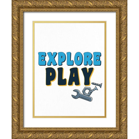Build 2 Gold Ornate Wood Framed Art Print with Double Matting by Allen, Kimberly