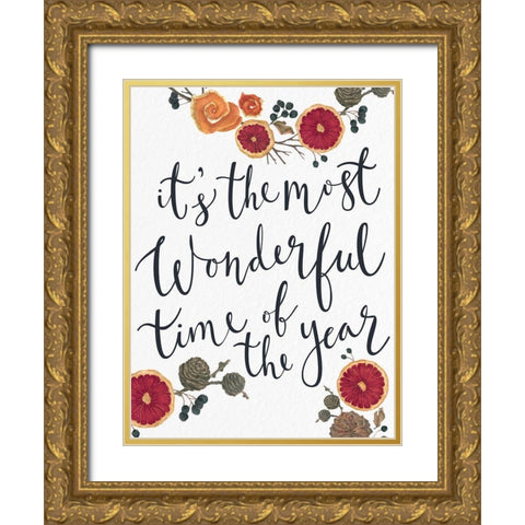 Most Wonderful Dried Fruit Gold Ornate Wood Framed Art Print with Double Matting by Allen, Kimberly