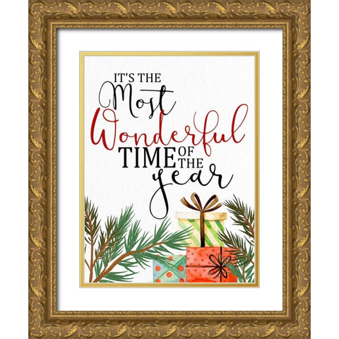 Wonderful Year Gold Ornate Wood Framed Art Print with Double Matting by Allen, Kimberly