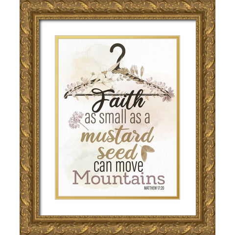 Faith as Small Gold Ornate Wood Framed Art Print with Double Matting by Allen, Kimberly
