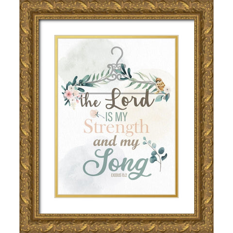 My Song Gold Ornate Wood Framed Art Print with Double Matting by Allen, Kimberly