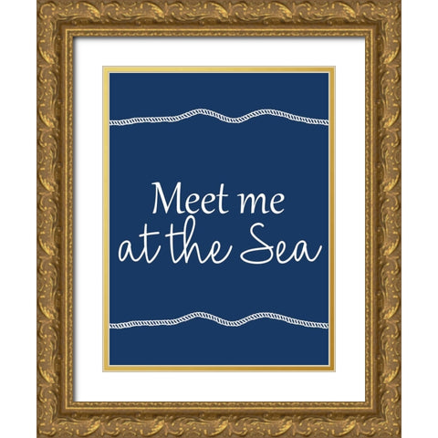Meet Me Gold Ornate Wood Framed Art Print with Double Matting by Allen, Kimberly
