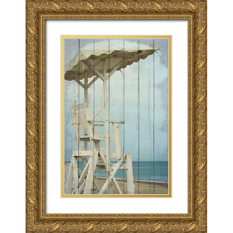 View of the Sea Gold Ornate Wood Framed Art Print with Double Matting by Allen, Kimberly