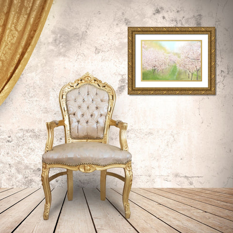 Springtime Farm Gold Ornate Wood Framed Art Print with Double Matting by Allen, Kimberly