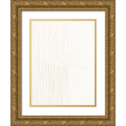 Brushstrokes 1 Gold Ornate Wood Framed Art Print with Double Matting by Allen, Kimberly