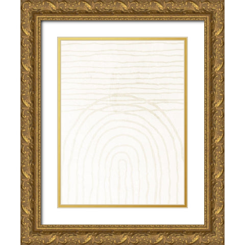Brushstrokes 2 Gold Ornate Wood Framed Art Print with Double Matting by Allen, Kimberly