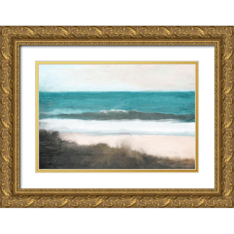 Surfers Cove Gold Ornate Wood Framed Art Print with Double Matting by Allen, Kimberly