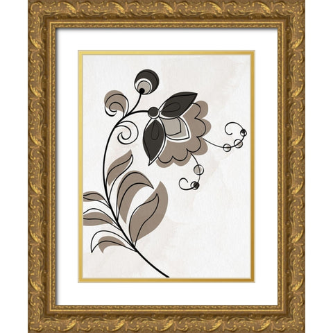 Folk 1 Gold Ornate Wood Framed Art Print with Double Matting by Allen, Kimberly
